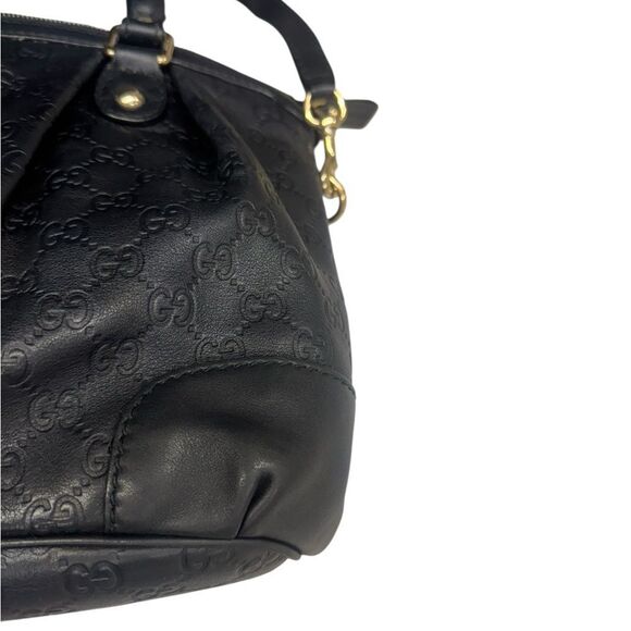 GUCCI Black Guccisima Leather Sukey 2way Satchel Bag Auth - Picture 10 of 16
